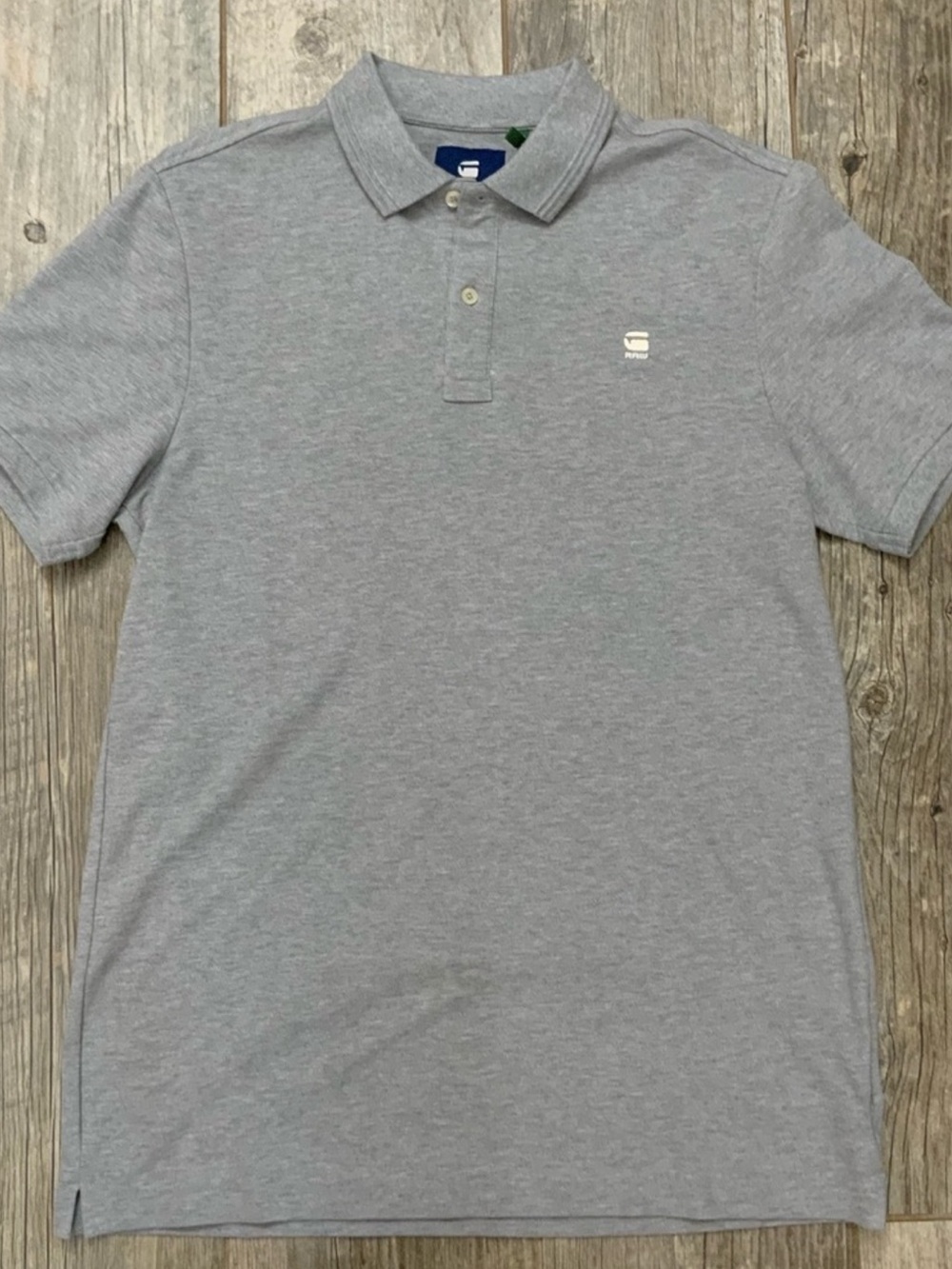 G-STAR / G RAW Gray Logo Cotton Pique Polo Shirt Size XX LARGE